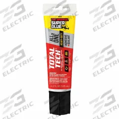 SUPER GLUE Construction Adhesive: Total Tech, 4.2 fl oz, Tube, White, 28.1 g/L VOC Content Wt (MPN 11711014). Key specifications — Adhesive Color: White.