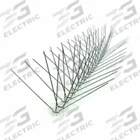 BIRD-X Bird Repellent Spikes: Narrow, Plastic Base, Silver, 50 ft Overall Lg, Stainless Steel Spikes (MPN SLS-50). Key specifications — Brand: BIRD-X; Spike Material: Stainless Steel; Targeted Birds: Pigeons; Base Material: Plastic; Ledge Width: Narrow.