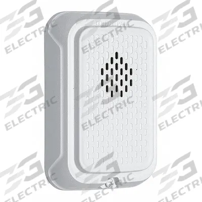SYSTEM SENSOR Compact Horn: 12/24V, Horn Sound, White, Indoor, Horn, 1 1/4 in Overall Dp - Fire Alarm Horns