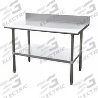 APPROVED VENDOR Work Table: Fixed Ht, Stainless Steel, 60 in x 30 in, 600 lb Overall Load Capacity (MPN 4UEK1). Key specifications — Brand: APPROVED VENDOR; Unit Type: Not Expandable or Modular.