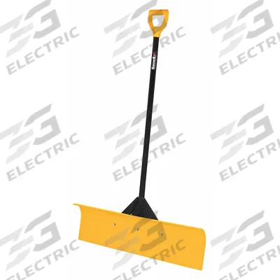 SWEEPEX Snow Shovel: Plastic, 9 1/4 in Blade Lg, 36 in Blade Wd, 2 cm Gauge - Snow Pushers