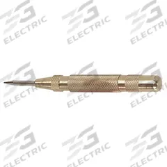 EMI Standard Punch: 5 1/8 in L x 1/2 in W x 1/2 in H, Material Aluminum, Reusable, Brass (MPN 1076). Key specifications — Brand: EMI; Color: Brass; Includes: Steel Tip; Disposability: Reusable; Product Type: Standard Punch; Material: Aluminum.