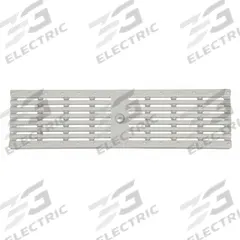ZURN Grate: A, Rectangular, Slotted, 5 1/4 in Overall Wd, 19 3/4 in Overall Lg, 1 1/8 in Overall Ht (MPN P6-HPP). Key specifications — Color: Gray; Brand: ZURN; Finish: Unfinished; Grate Surface Type: Slotted.