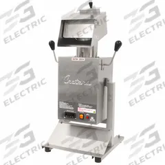 Popcorn Maker: 12 oz, Silver, Stainless Steel, 34 in Overall Ht, 16 3/4 in Overall Dp, 3,250 W Watt (MPN POPPI12DF-F-X). Key specifications — Brand: CRETORS; Manufacturer Part Number: POPPI12DF-F-X; Voltage: 208V AC; Capacity: 12 oz; Material: Stainless Steel.