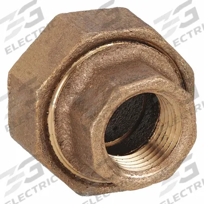 APPROVED VENDOR Metal Pipe Straight: Union, 2 1/2 in x 2 1/2 in, Brass, 200 psi - Low-Pressure Threaded Pipe Fittings