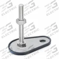JW WINCO Male-End Leveling Mount: Swiveling Stud, 3/8"-16 Thread Size, 3,147 lbf Capacity (MPN 43-50-3/8X16-75-D1-SK). Key specifications — Finish: Plain; Base Shape: Teardrop; Load Capacity: 3,147 lbf; Thrust Pad Material: TPE; Mounting Holes: Mounting Holes Included; Includes: Nut; Hex Size: 11/16 in.
