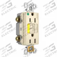 LEGRAND GFCI: Hospital Grade, Duplex, 5-15R, Light Almond, GFCI, 125V AC, 15 A, 2 Pole / 3 Wire (MPN 1597HGTRPIAMBLA)