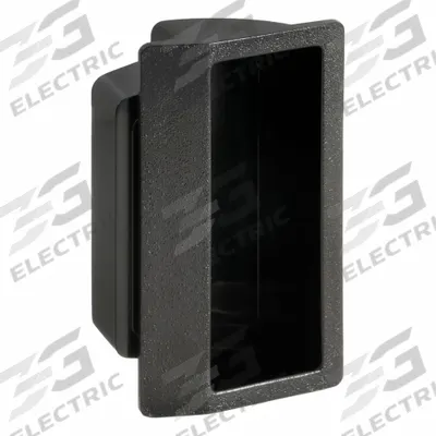 SUGATSUNE Recessed Pull Handle: Snap-In, Plastic, Black, Tray, 2.8 in Overall Lg - Angled Inset Pull Handles