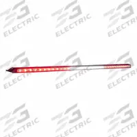 CODE 3 Running Board Light: Perimeter Flashing Warning Light, Red/White, 9.2 W Watt, Clear, LED, 12V (MPN C3RNRDC-36L-RW). Key specifications — Brand: CODE 3; Lens Color: Clear; Number of Flash Patterns: 32; Installation Type: Permanent; Operating Voltage: 12V; Light Class Rating: SAE Class 1.