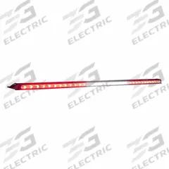 CODE 3 Running Board Light: Perimeter Flashing Warning Light, Red/White, 9.2 W Watt, Clear, LED, 12V (MPN C3RNRDC-36L-RW). Key specifications — Brand: CODE 3; Lens Color: Clear; Number of Flash Patterns: 32; Installation Type: Permanent; Operating Voltage: 12V; Light Class Rating: SAE Class 1.
