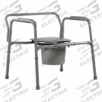 DYNAREX Commode Chair: Gray, 30 11/16 in Overall Wd, 29 in Overall Ht (MPN 10374). Key specifications — Color: Gray; Toilet Product Type: Commode Chair; Includes: Commode Bucket; Brand: DYNAREX; Features: Can be Configured as a Commode, Raised Toilet Seat or Toilet Safety Frame over Existing Toilets.