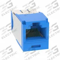 PANDUIT Jack Module: 1 Ports, Blue, 6A, RJ45, Copper, CJ6X88TGBU-24, 24 PK. Key specifications — Color: Blue; Compatible Cable Performance Category: 6A; Compatible Wire Material: Copper; Display Sell UOM: PK; Brand: PANDUIT.