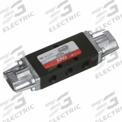 ARO Pilot Air Control Valve: E Series, Four-Way / Two-Position, 5 Ports, 1/4 in Female NPT Pilot (MPN E212PS). Key specifications — attr1086823: E212PS; attr1086857: Spring Return; attr1086869: Spool; attr1086865: Normally Open.