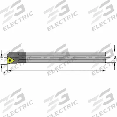 ULTRA-DEX USA Indexable Thread Turning Tool Holder: E08R LSEL2 (MPN 920-000-209) - Indexable Boring Bars