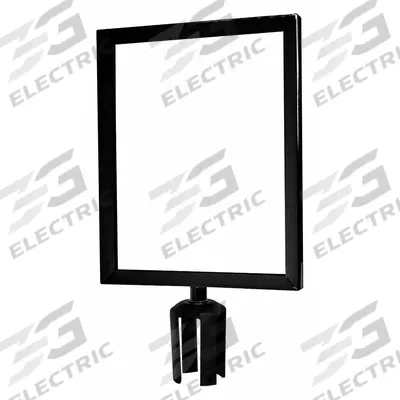 TENSABARRIER Sign Frame: Black - Sign Frames for Post Tops