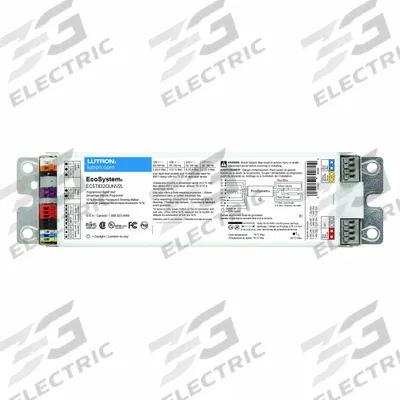 LUTRON Fluorescent Dimming Ballast: T8, 120 to 277V AC, 2 Lamps Supported, (2) F32T8 - 0-10V Continuous Dimmable Ballasts