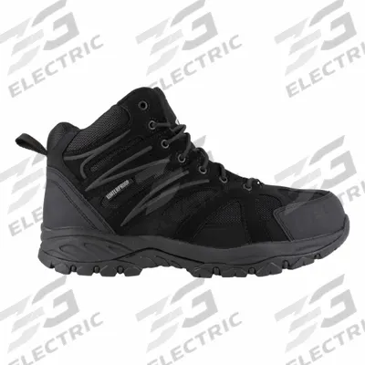 KNAPP Hiker Shoe: Men's, Size 9 1/2, W, Black, Composite Toe Cap - Hiker-Style Safety-Toe Work Boots & Shoes