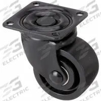 APPROVED VENDOR Plate Caster: Swivel, No Brake, Polypropylene, 3 in Wheel Dia, 1 9/16 in Wheel Wd (MPN P10S-PB030K-P). Key specifications — Wheel Bearing Type: Ball; Wheel/Tread Color: Black; Brand: APPROVED VENDOR; Caster Type: Swivel.