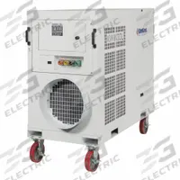 KWIKOOL Portable Air Conditioner: 4,800 sq ft – 6,000 sq ft, 135,000 BtuH, 460V AC, Cooling Only (MPN KPO12-43-3). Key specifications — Compatible Location: Indoor/Outdoor; Voltage: 460V AC; Includes Air Filter: Air Filter Included; Brand: KWIKOOL.