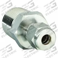 HAM-LET Compression Fitting Adapter: 3/8 in OD x 1/4 in Pipe Fitting Size, Compression x MNPT (MPN 768L SS 3/8 X 1/4). Key specifications — Compatible Fitting Brands: Swagelok; Brand: HAM-LET.