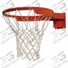 SPALDING Basketball Rim: NFHS, Easy Glide Net System/Flex Breakaway Rim Differentiation (MPN 411-723). Key specifications — attr985526: SPALDING; attr985545: 48 and 42 in Backboards; attr985544: Easy Glide Net System; attr985546: Anti-Whip Net; attr985530: NFHS; attr1031786: Basketball Rim.