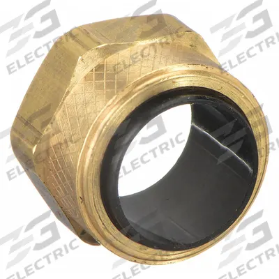 PARKER Compression Fitting Nut: 3/8 in OD Fitting Size, Compression, Brass, 3/8 in Overall Lg - Creep-Resistant Self-Aligning Brass Compression Fittings