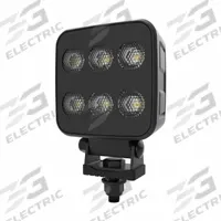 ECCO Vehicle Work Light: Square, Flood, LED, Bracket, 2 Conductor Cable with Connectors, White (MPN EW2721). Key specifications — Housing Color: White; Brand: ECCO; Electrical Connection: 2 Conductor Cable with Connectors; Installation Type: Permanent.