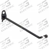 APPROVED VENDOR Single Rod Pegboard Hook: 1/4 in Peg Hole, For 1 in Pegboard Hole Spacing, 5 PK (MPN 5TPG5). Key specifications — Color: Black; Locking System: Screw-In; Mounting Type: Surface; Accessory Type: 30-Degree Single Hook; Brand: APPROVED VENDOR.