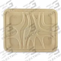 WORLD CENTRIC Food Trays: 1 Compartments, 3/4 in Ht, 7 1/4 in Wd, 9 1/8 in Lg, Natural, 500 PK (MPN TR-SC-4S-LFS). Key specifications — attr558007: WORLD CENTRIC; attr558010: Natural; attr558015: Yes; attr558017: Wavy; attr558020: Rectangular; attr561814: Deli Tray.