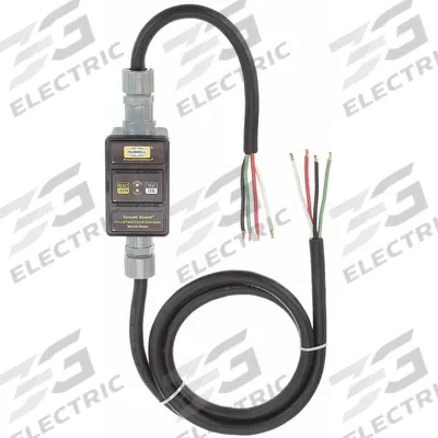HUBBELL WIRING DEVICE-KELLEMS GFCI: Manual Reset, 6 ft Lg, 10/4, Bare Wire Plug - Inline GFCI Cords