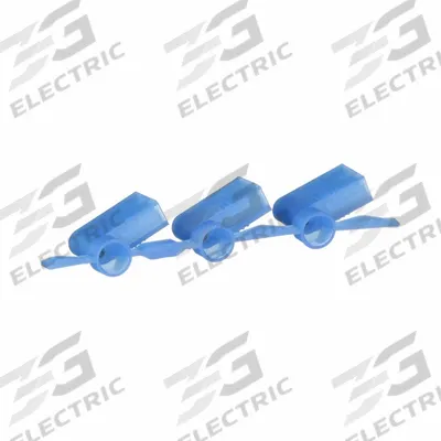 PANDUIT Wire Disconnect: Blue, Nylon, Full Coverage - Fully Insulated Flag Disconnects