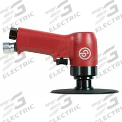 CHICAGO PNEUMATIC Air Disc Sander: 3 in_5 in Pad, Threaded Shank, Light Duty, 0.5 hp, 22 cfm, Fixed (MPN CP3070-120G). Key specifications — attr1320237: CHICAGO PNEUMATIC; attr1320246: Rear.