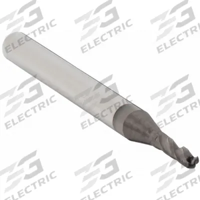 APPROVED VENDOR Ball End Mill: Carbide, TiCN Coated, 3 Flute, 3/64" Mill Dia, 1/8" LOC - General Purpose Carbide Ball End Mills
