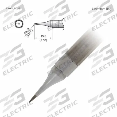 HAKKO Soldering Tip: T39 Series, Conical, 0.15 mm W - T39 Series Soldering Tips