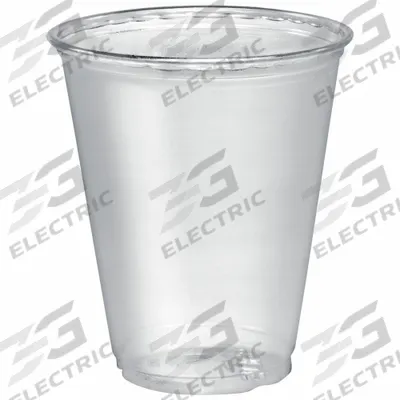 DART Disposable Cold Cup: 7 oz Capacity, Clear, Plastic, Unwrapped, Patternless - Plastic Cold Cups