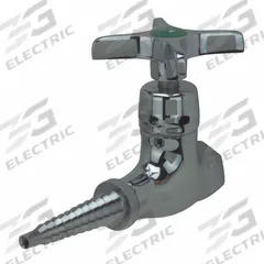 ZURN Water Valve: Water Valve, Threaded Shank, 1 Handles, 1 Outlets, Cross, Brass, Polished Chrome (MPN Z8003A). Key specifications — Brand: ZURN; Color/Finish: Polished Chrome; Inlet Connection Type: NPT; Index Text: CW; Product Type: Water Valve; Index Color: Green; Flow Pattern: Inline.