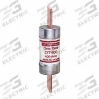 MERSEN Fuse: Class K5, OT Series, Fast-Acting, 400 A, 250 V AC, 250 V DC, Non-Indicating (MPN OT400). Key specifications — Series: OT; Brand: MERSEN; Manufacturer Part Number: OT400.