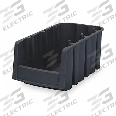 AKRO-MILS Stacking and Nesting Tote: 8 3/8 in x 11 7/8 in x 5 in, Black, 15 lb Load Capacity - Colored Plastic Bins