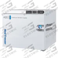 AMERICAN BIOTECH SUPPLY Freezer: Tabletop, 1 cu ft, -25°C to -15°C, Auto Defrost Method, Swing Solid (MPN PH-ABT-HC-UCFS-0120A-CAD). Key specifications — Brand: AMERICAN BIOTECH SUPPLY; Door Hinge: Right.