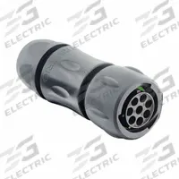 SOURIAU Electrical Connector: Trim Trio UTSX 12, Plug with Cable Gland, 8 Contacts, 10 A, 500V (MPN UTSX6JC128S). Key specifications — Wire Size: 30 AWG to 14 AWG; Includes Contacts: Contacts Not Included; Brand: SOURIAU; Coupling Type: 1/3 Bayonet; IP Rating: IP69K; Series: Trim Trio UTSX; Contact Gender: Female; Voltage Rating: 500V.