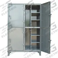 STRONG HOLD Wardrobe Locker: 50 in x 24 in x 78 in, 2 Tiers, 2 Units Wide, 4 Lockers, Solid, Gray (MPN 46-24-2TPL). Key specifications — Locker Color: Gray; Brand: STRONG HOLD.