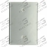 LEVITON Wall Plate: Blank, 1 Gang, Jumbo Size (MPN 84114-40). Key specifications — Brand: LEVITON; Material: Stainless Steel.