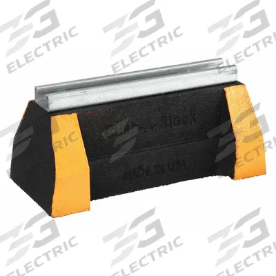 ANVIL Support Block: Rubber Base, Pre-Galvanized Steel, 10.88 in Overall Lg - Support Blocks with Strut Channel