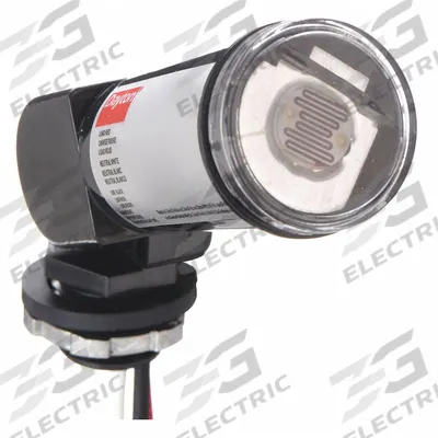 Dayton Photocontrol: Thread Stem Photocell Mounting, 1/2 in Stem Dia, SPST - Adjustable Stem-Mounted Photocells with Swivel Arms