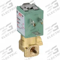ASCO Solenoid Valve: 2-Way, Normally Closed, 1/8 in Pipe Size, 24V AC, Compact, Brass Body, FKM Seal (MPN SC8256B045V). Key specifications — Pipe Size: 1/8 in; Voltage: 24V AC; Brand: ASCO.