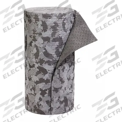 PIG Sorbent Roll: 150 ft Lg, 32 in Wd, Gray, Polypropylene, 150 ft Roll Lg - Sorbent Rolls