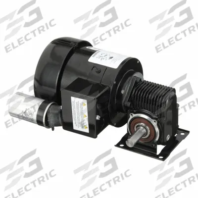 Dayton Gearmotor: Right Angle, Single Output Shaft, PSC, TEFC, 80 RPM, 108 in-lb Max Torque - Right Angle AC Gearmotors