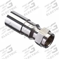 IDEAL Connector: Male, Connector, Silver, Compression, RG-6, 3 GHz Max Freq, F-Type, 10 PK (MPN 92-651). Key specifications — Product Type: Connector; Brand: IDEAL; Color: Silver; Finish: Nickel-Plated; Gender: Male.