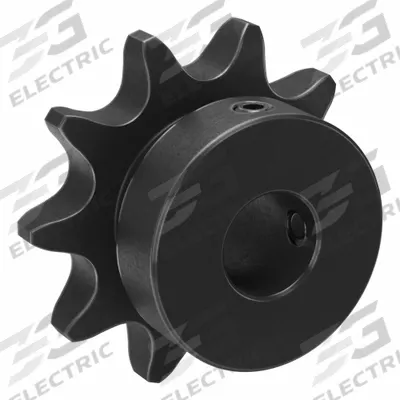 TSUBAKI Single Strand Sprocket: 40, For 1/2 in Chain Pitch, 1/2 in Bore Dia, 10 Teeth - Size 40 Fixed-Bore Roller Chain Sprockets