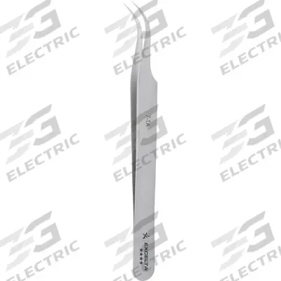 EXCELTA Tweezers: Titanium, Point, Curved Tip - Solder-Resistant Titanium Tweezers